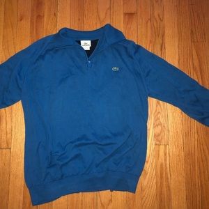 Blue Lacoste Quarter Zip